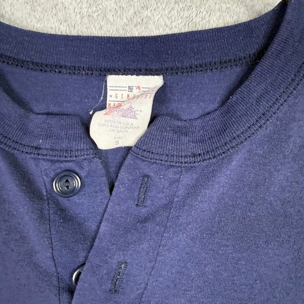 Seattle Mariners Shackleford 38 Baseball Henley T Shirt Navy Blue Size S - Picture 5 of 6